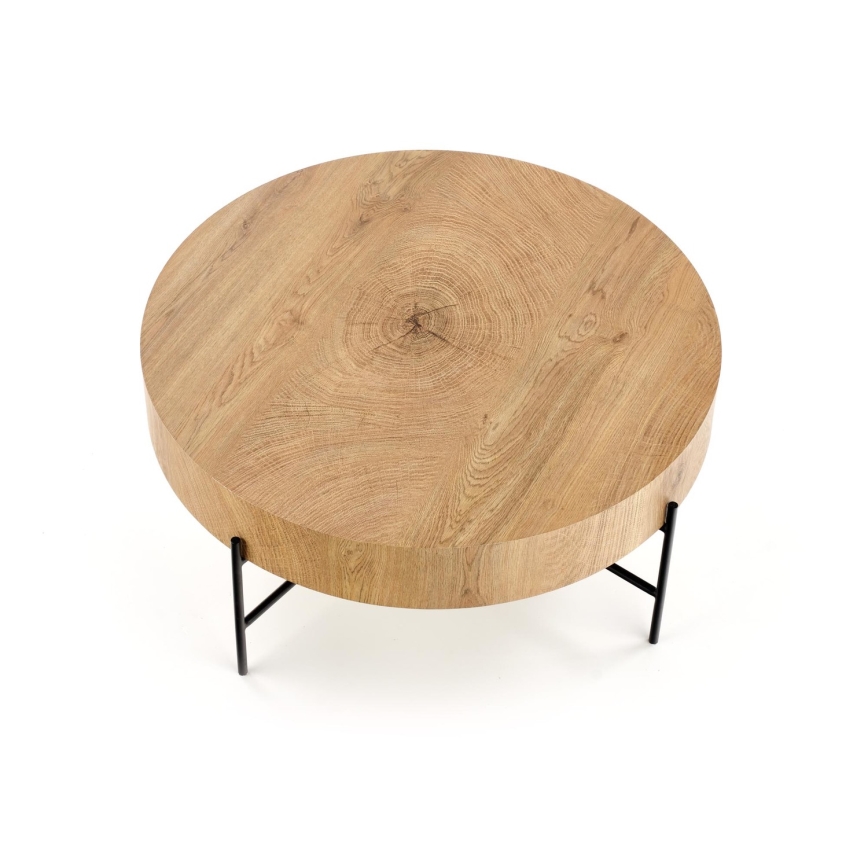 Mesa de centro BROOKLYN 37x80 cm natural carvalho/preto