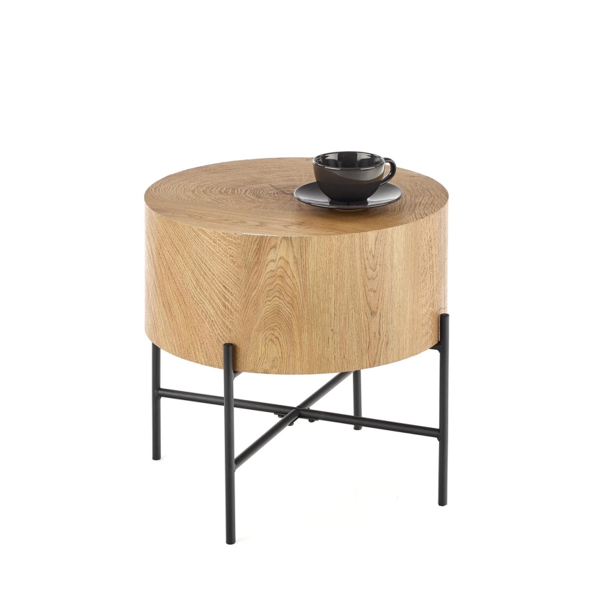 Mesa de centro BROOKLYN 45x45 cm preto/bege