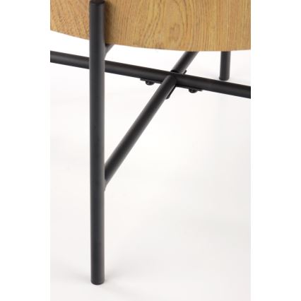 Mesa de centro BROOKLYN 45x45 cm preto/bege