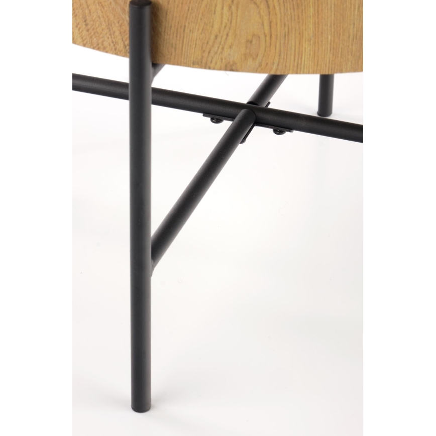 Mesa de centro BROOKLYN 45x45 cm preto/bege