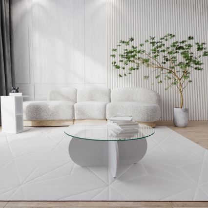 Mesa de centro BUBBLE 35x75 cm branco/transparente