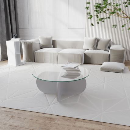 Mesa de centro BUBBLE 35x75 cm branco/transparente
