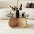 Mesa de centro BUBBLE 35x75 cm castanho/preto