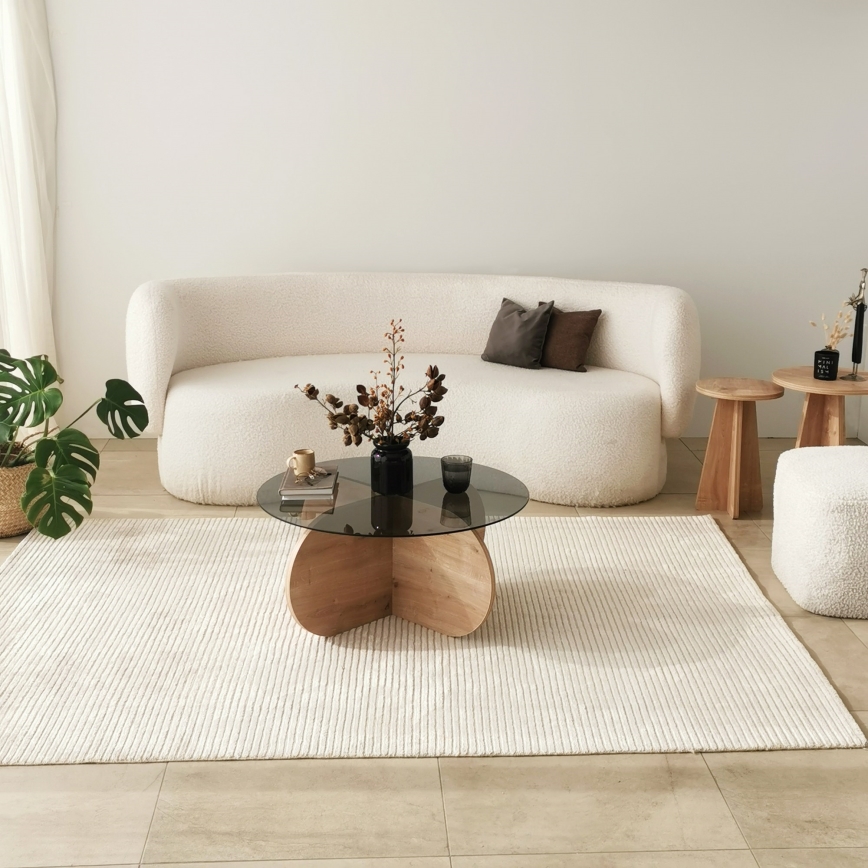 Mesa de centro BUBBLE 35x75 cm castanho/preto