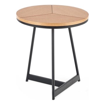 Mesa de centro CARIDA 49x45 cm preto/carvalho