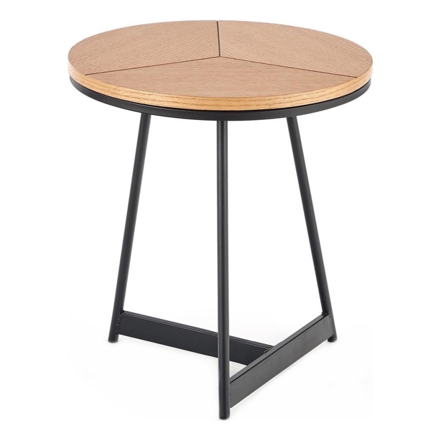 Mesa de centro CARIDA 49x45 cm preto/carvalho