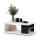 Mesa de centro com uma prateleira e espaço de arrumação LORA branco/preto