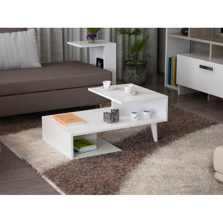 Mesa de centro CONCETTA 40x90 cm branco