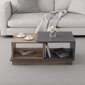 Mesa de centro CONSEPT 36x90 cm castanho/cinzento