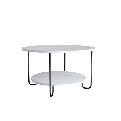 Mesa de centro CORRO 45x80 cm branco/preto