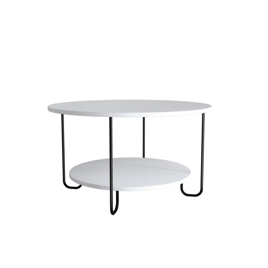 Mesa de centro CORRO 45x80 cm branco/preto