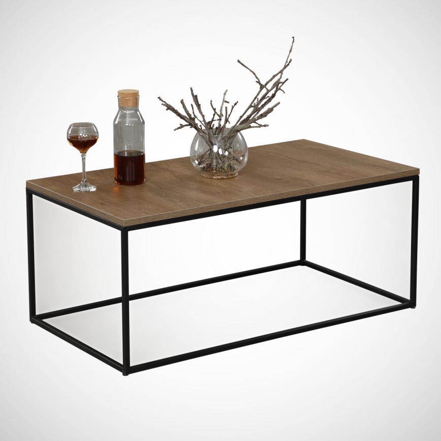 Mesa de centro COSCO 43x95 cm castanho/preto