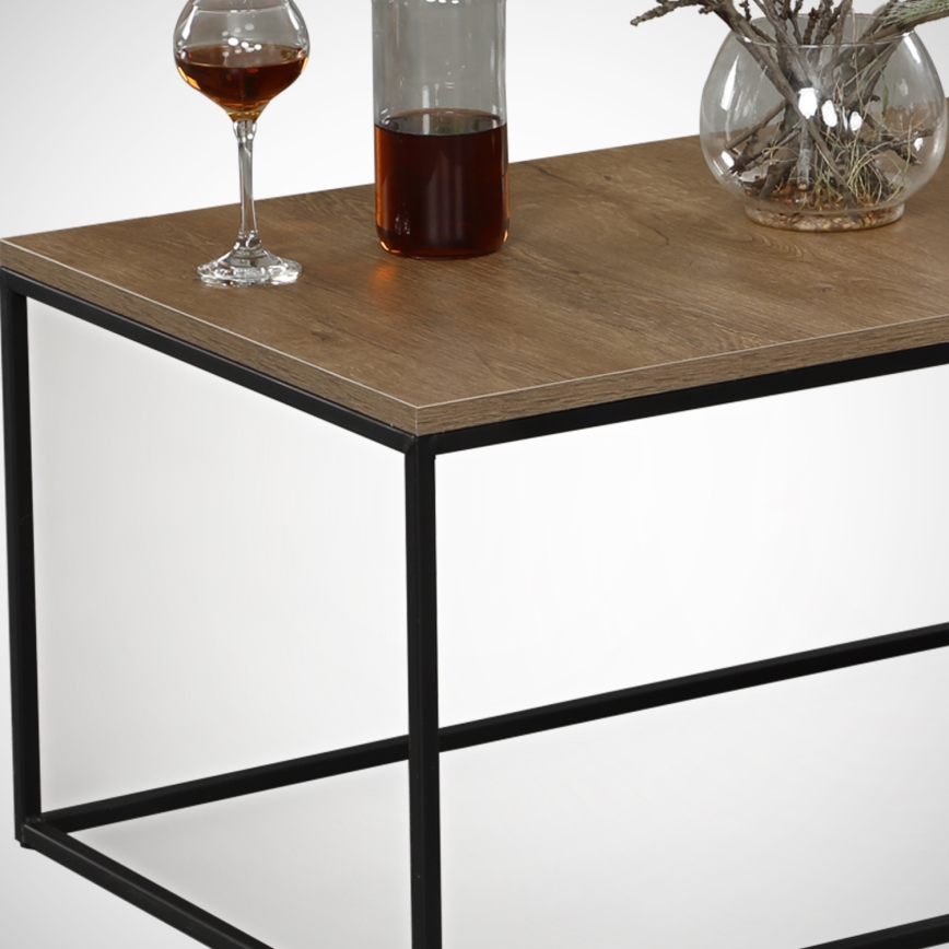 Mesa de centro COSCO 43x95 cm castanho/preto