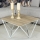 Mesa de centro CURVED 62x62 cm branco/castanho