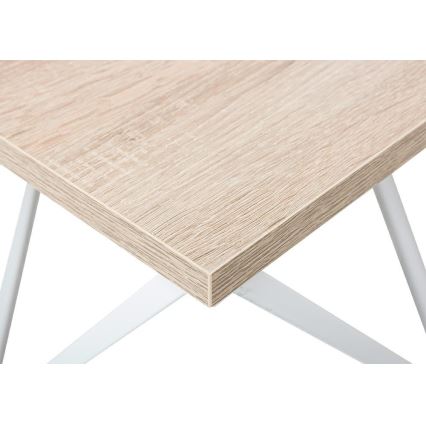 Mesa de centro CURVED 62x62 cm branco/castanho