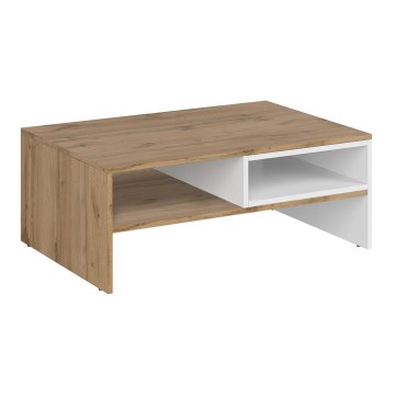 Mesa de centro DAMINO 35,5x90 cm castanho/branco