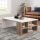 Mesa de centro DEFNE 34x90 cm branco/castanho