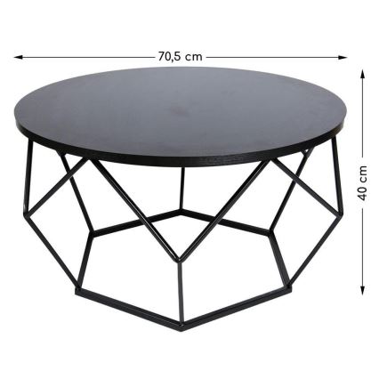 Mesa de centro DIAMANTE 40x70 cm preto