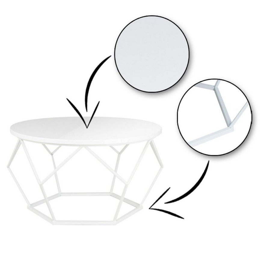 Mesa de centro DIAMOND 40x70 cm branco