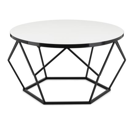 Mesa de centro DIAMOND 40x70 cm branco/preto