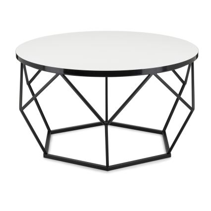 Mesa de centro DIAMOND 40x70 cm branco/preto