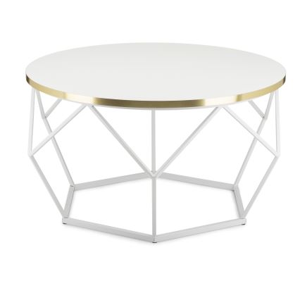 Mesa de centro DIAMOND 40x70 cm dourado/branco