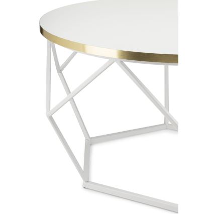 Mesa de centro DIAMOND 40x70 cm dourado/branco