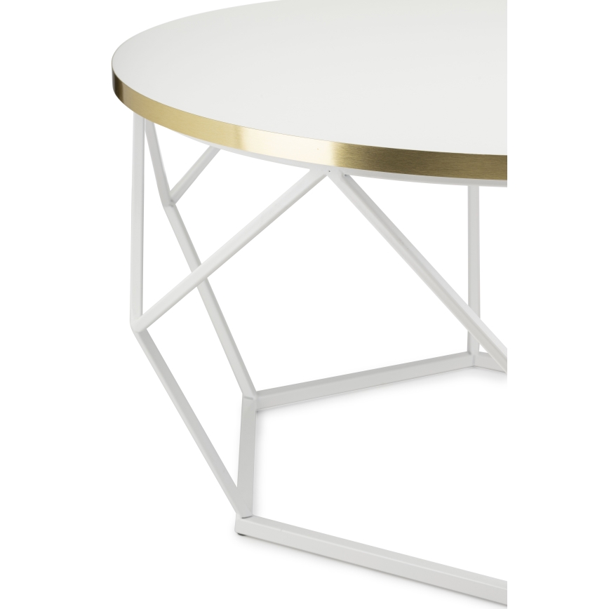 Mesa de centro DIAMOND 40x70 cm dourado/branco