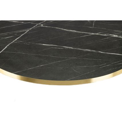 Mesa de centro DIAMOND 40x70 cm dourado/preto/branco