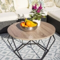 Mesa de centro DIAMOND 40x70 cm preto/castanho