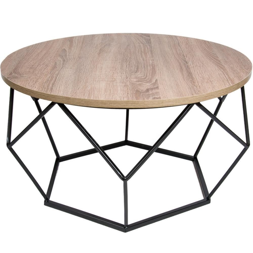 Mesa de centro DIAMOND 40x70 cm preto/castanho