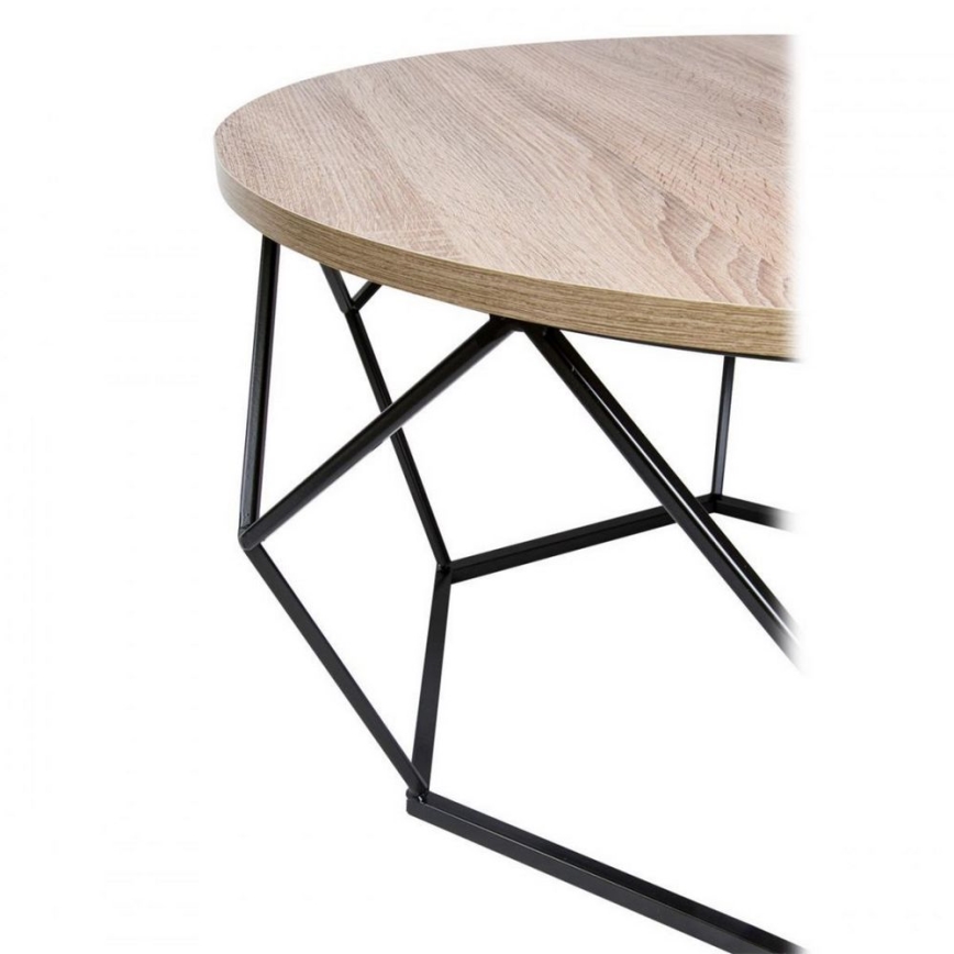 Mesa de centro DIAMOND 40x70 cm preto/castanho