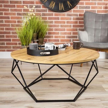 Mesa de centro DIAMOND 40x90 cm preto/castanho