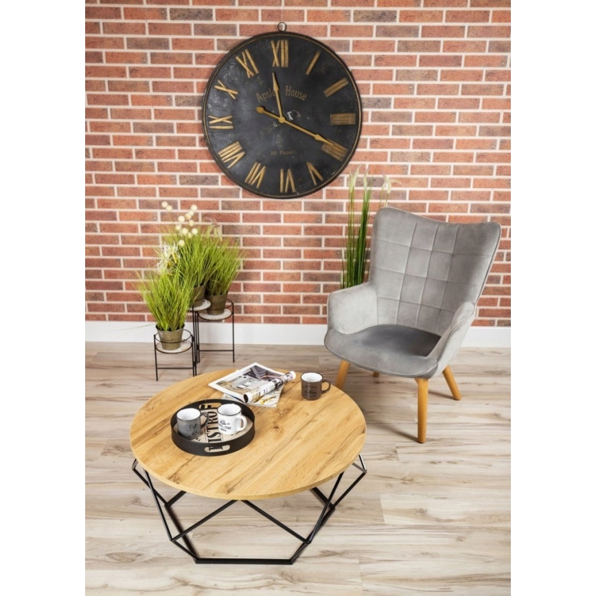 Mesa de centro DIAMOND 40x90 cm preto/castanho