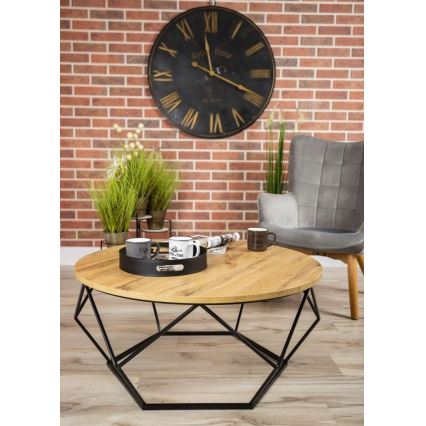 Mesa de centro DIAMOND 40x90 cm preto/castanho
