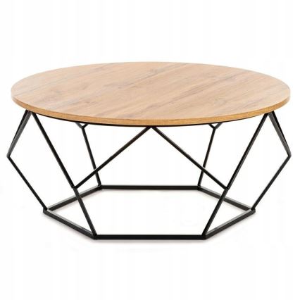 Mesa de centro DIAMOND 40x90 cm preto/castanho