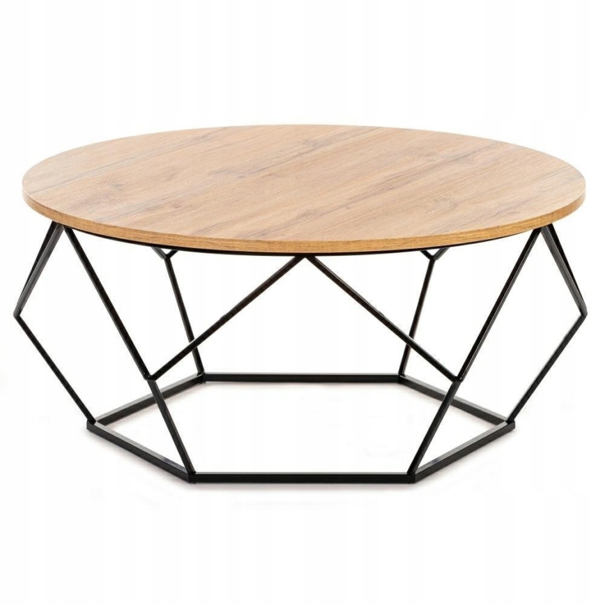 Mesa de centro DIAMOND 40x90 cm preto/castanho