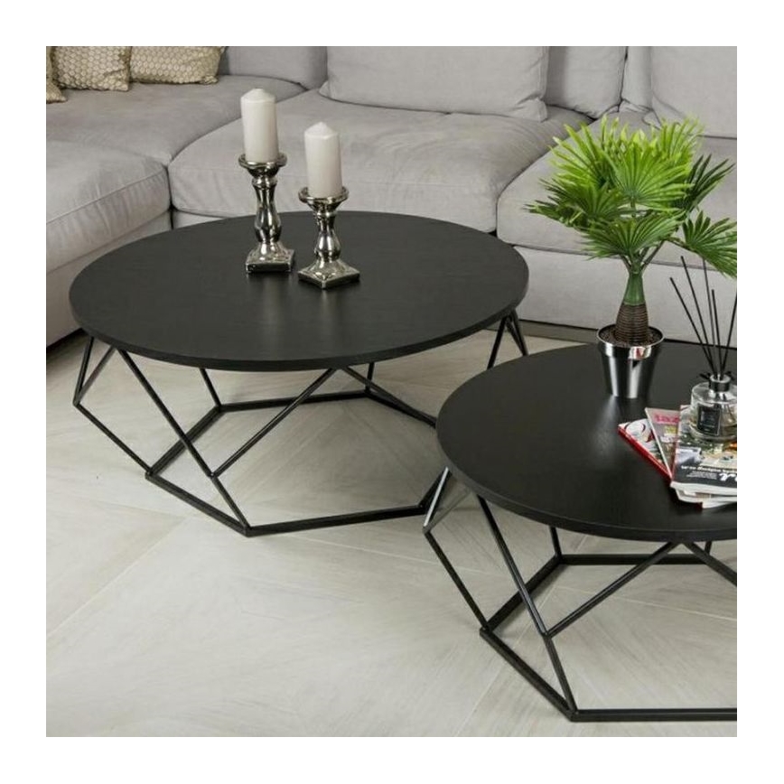 Mesa de centro DIAMOND 41,5x90 cm preto