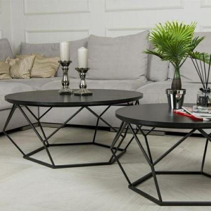 Mesa de centro DIAMOND 41,5x90 cm preto