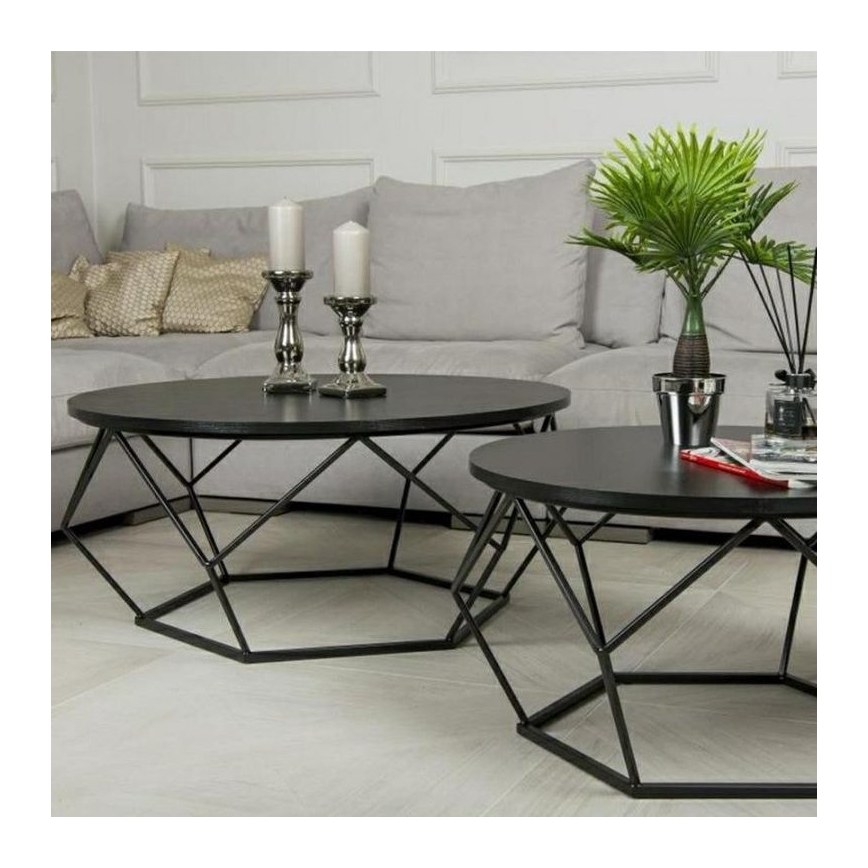 Mesa de centro DIAMOND 41,5x90 cm preto