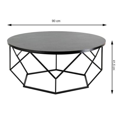 Mesa de centro DIAMOND 41,5x90 cm preto