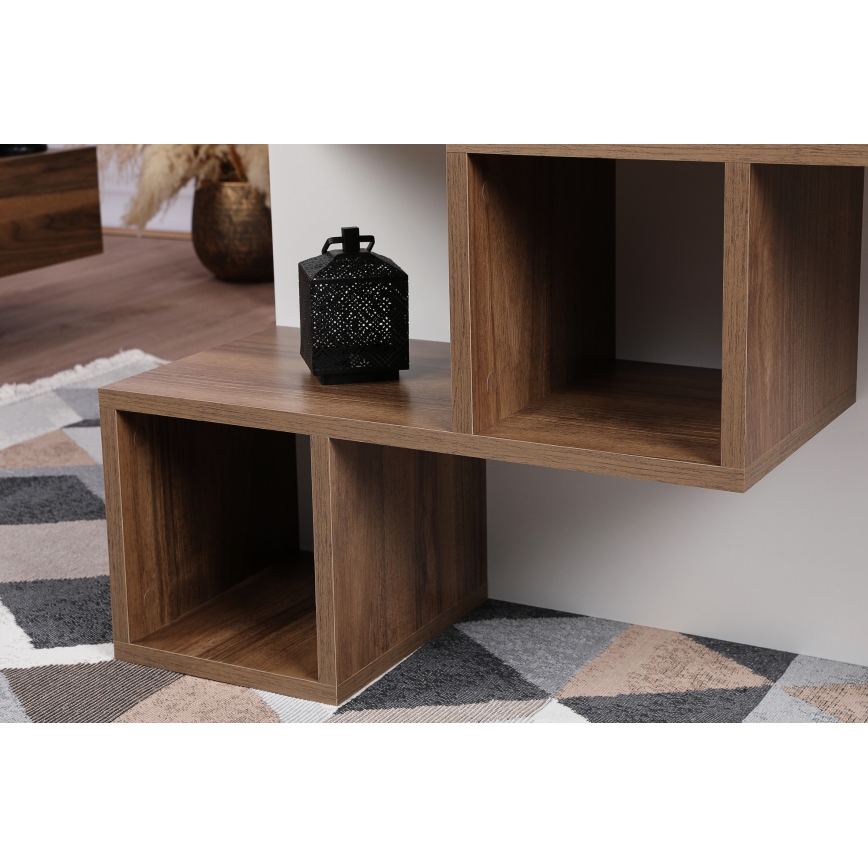 Mesa de centro DILAY 52x100 cm castanho/branco