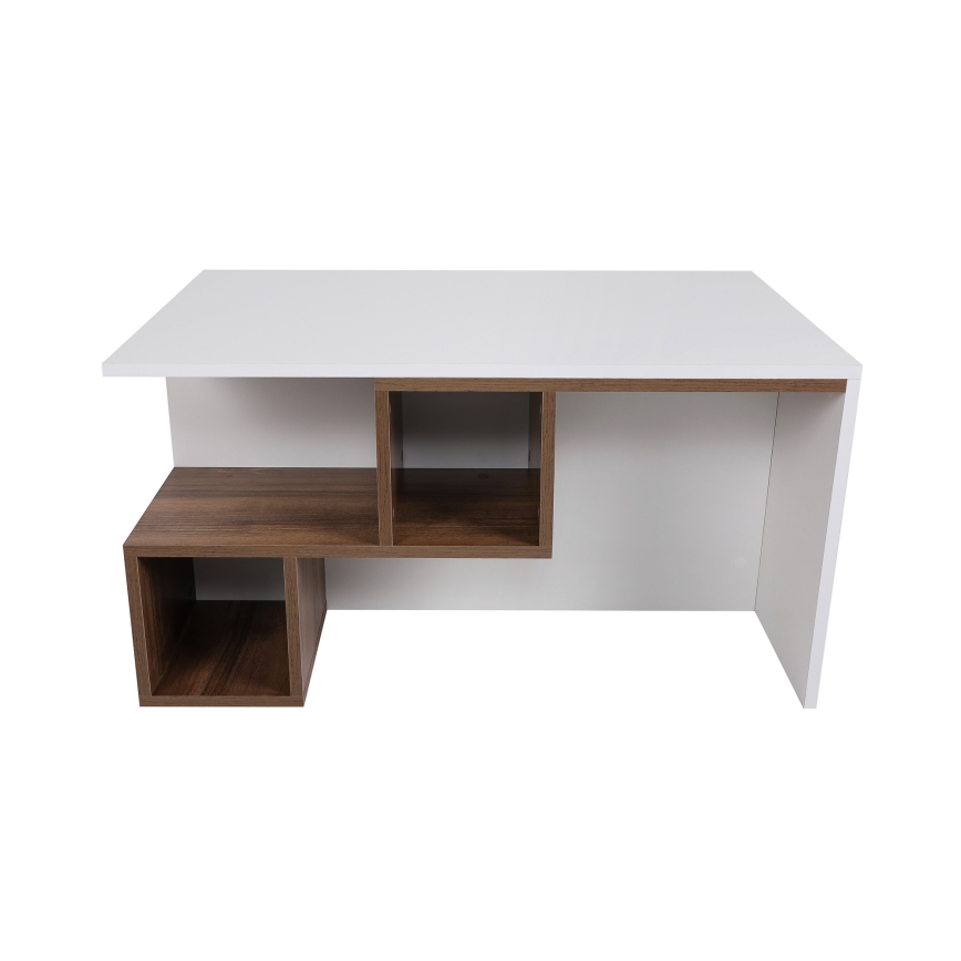 Mesa de centro DILAY 52x100 cm castanho/branco