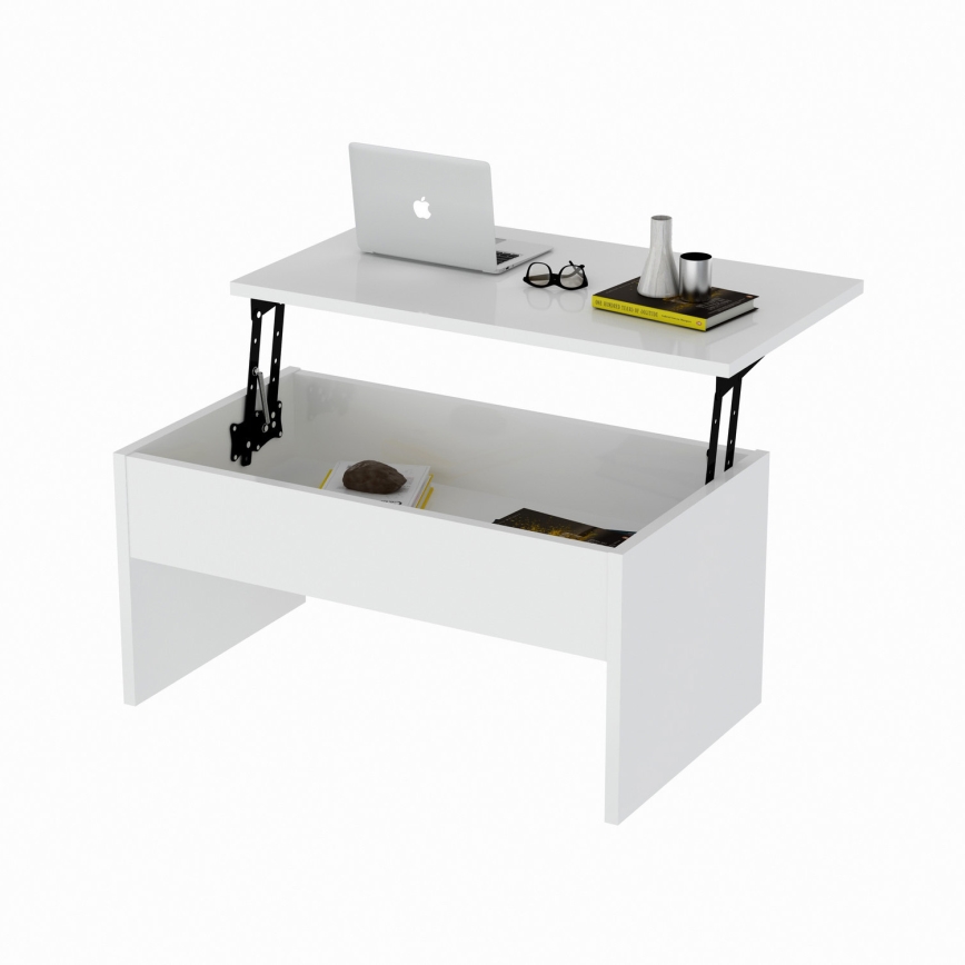 Mesa de centro dobrável AKILLI 44,8x90 cm branco