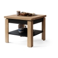 Mesa de centro dobrável com prateleira LIA carvalho/preto