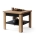 Mesa de centro dobrável com prateleira LIA carvalho/preto