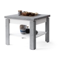 Mesa de centro dobrável com prateleira LIA cinzento/branco