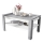 Mesa de centro dobrável com tampo elevatório e prateleira ADEN cinzento/branco