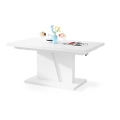 Mesa de centro dobrável com tampo elevatório NINO branco