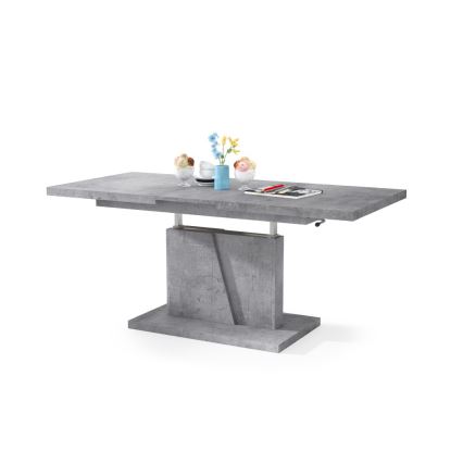 Mesa de centro dobrável com tampo elevatório NINO cinzento